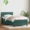 vidaXL Sommier &agrave; lattes de lit et matelas vert fonc&eacute; 90x220 cm velours