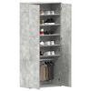 vidaXL Cabinet &agrave; chaussures avec &eacute;tag&egrave;re Gris b&eacute;ton 80 x 39 x 178 cm