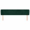vidaXL T&ecirc;te de lit avec oreilles Vert fonc&eacute; 163x23x78/88 cm Velours