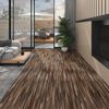 vidaXL Dalles de plancher PVC 5,02 m&sup2; 2 mm autoadh&eacute;sif marron ray&eacute;