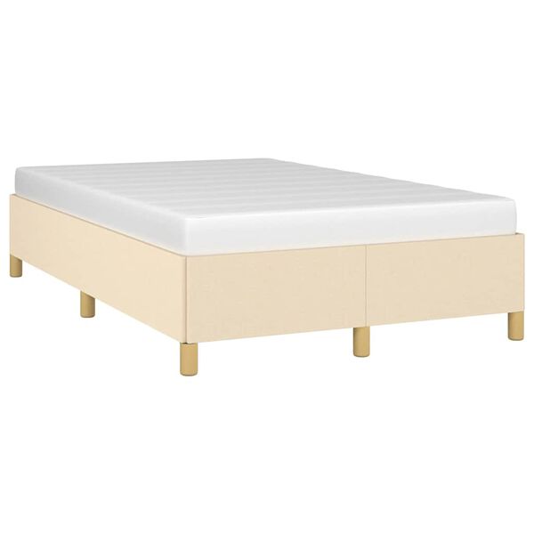 vidaXL Cadre de lit sans matelas cr&egrave;me 120x190 cm tissu