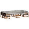 vidaXL Ensemble de canap&eacute;s d'ext&eacute;rieur 11 pcs Gris Naturel et Clair