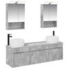 vidaXL Ensemble d'armoire de salle de bain 5 pcs Gris b&eacute;ton