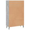 vidaXL Buffet haut gris b&eacute;ton 69,5x31x115 cm bois d'ing&eacute;nierie