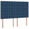 vidaXL Lit avec rangement et matelas Bleu 140 x 200 cm Polyester