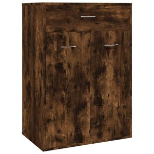 vidaXL Armoire &agrave; chaussures Ch&ecirc;ne fum&eacute; 60x35x84 cm Bois d'ing&eacute;nierie