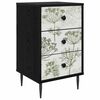 vidaXL Table de chevet GOTHA Ch&ecirc;ne noir 36 x 33 x 61 cm