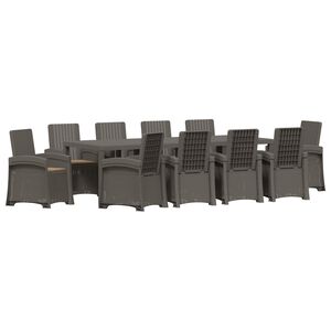 vidaXL Ensemble de salle &agrave; manger pour jardin 11 pc PP