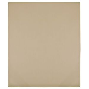 vidaXL Drap-housse Jersey Taupe 90x200 cm Coton