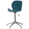 vidaXL Chaises pivotantes &agrave; manger lot de 2 bleu velours