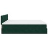 vidaXL Cadre de lit ottoman avec matelas vert fonc&eacute; 200x200 cm velours