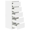 vidaXL Buffet avec tiroirs blanc 37,5x35x99 cm bois d'ing&eacute;nierie