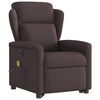 vidaXL Fauteuil inclinable de massage &eacute;lectrique Marron fonc&eacute; Tissu