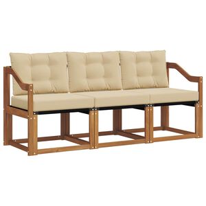 vidaXL Ensemble de canap&eacute;s d'ext&eacute;rieur 3 pcs Naturel et Beige