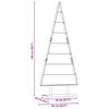 vidaXL Arbre de Noël en métal avec support Noir 150 cm Acier
