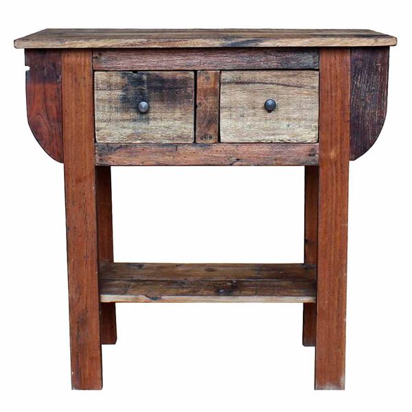 vidaXL Table console bois de r&eacute;cup&eacute;ration m&eacute;lang&eacute; 80x35x80 cm