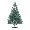 vidaXL Arbre de No&euml;l givr&eacute; pr&eacute;-&eacute;clair&eacute; et boules pommes de pin 150 cm
