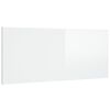 vidaXL T&ecirc;te de lit Blanc brillant 200x1,5x80 cm Bois d'ing&eacute;nierie