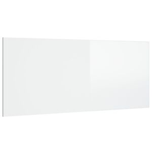 vidaXL T&ecirc;te de lit Blanc brillant 200x1,5x80 cm Bois d'ing&eacute;nierie