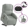 vidaXL Fauteuil inclinable de massage &eacute;lectrique gris clair velours