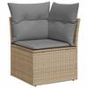 vidaXL Salon de jardin avec coussins 8 pcs beige r&eacute;sine tress&eacute;e