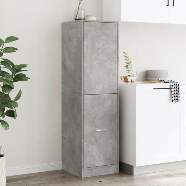 vidaXL Armoire d'apothicaire gris b&eacute;ton 40x41x144,5 cm bois ing&eacute;nierie