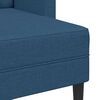 vidaXL Canap&eacute; 2 places avec m&eacute;ridienne en L bleu 125 cm tissu
