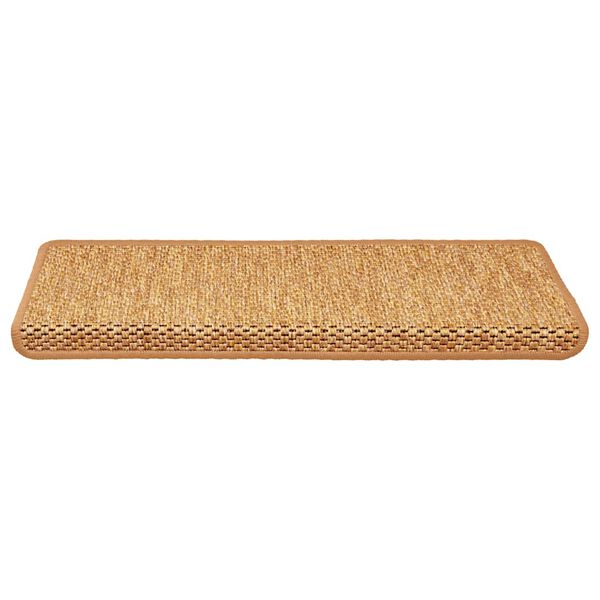 vidaXL Tapis d'escalier autocollants 30 pcs 65x21x4 cm sisal