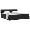 vidaXL Lit de Rangement avec matelas Noir 200 x 200 cm Velours