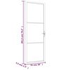 vidaXL Porte intérieure 76x201,5 cm Blanc Verre mat et aluminium