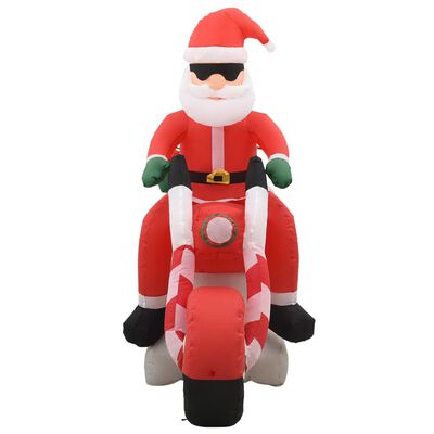 vidaXL Père Noël gonflable sur moto LED IP44 160 cm