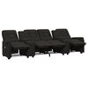vidaXL Fauteuil de massage inclinable et porte-gobelets 4 places noir