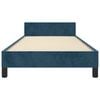 vidaXL Cadre de lit sans matelas bleu fonc&eacute; 100x200 cm velours