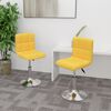vidaXL Chaises pivotantes &agrave; manger lot de 2 jaune tissu