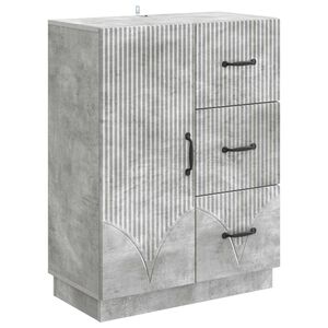 vidaXL Buffet Gris b&eacute;ton 66 x 34,5 x 87 cm Bois d'ing&eacute;nierie