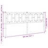 vidaXL Tête de lit métal noir 180 cm