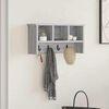 vidaXL Porte-manteau mural avec &eacute;tag&egrave;re Sonoma gris 50 x 16 x 26 cm