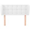 vidaXL T&ecirc;te de lit avec oreilles Blanc 103x23x78/88 cm Similicuir