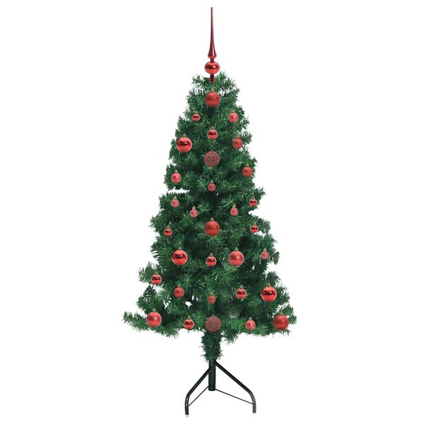 vidaXL Arbre de No&euml;l artificiel d'angle Vert 120 cm PVC et m&eacute;tal