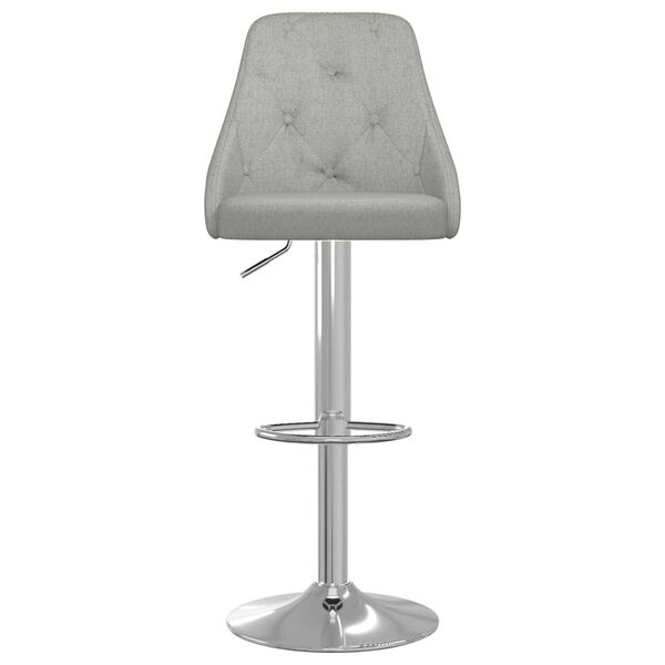 vidaXL Tabourets de bar lot de 2 gris clair tissu
