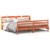 vidaXL Cadre de lit sans matelas cire marron 200x200cm bois pin massif