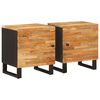 vidaXL Cabinet de chevet 2 pc Marron 40 x 33 x 46 cm
