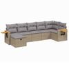 vidaXL Salon de jardin avec coussins 7pcs beige r&eacute;sine tress&eacute;e