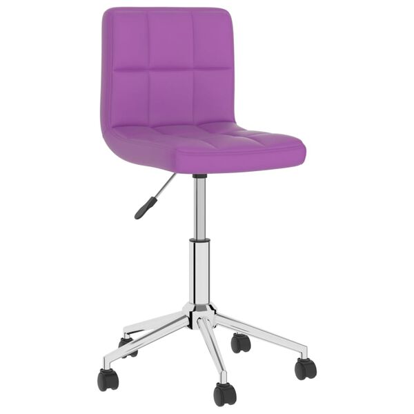 vidaXL Chaises &agrave; manger pivotantes lot de 4 violet similicuir