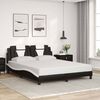 vidaXL Cadre de lit Viana sans matelas noir et blanc 160x200 cm similicuir