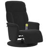 vidaXL Fauteuil inclinable de massage avec repose-pied noir velours