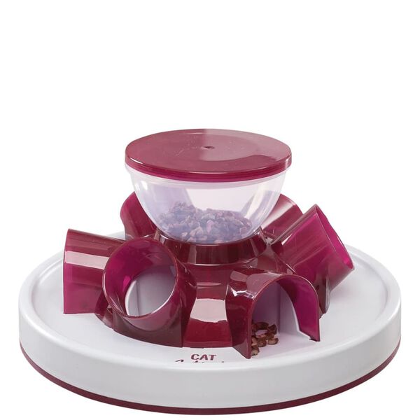 TRIXIE Jeu de strat&eacute;gie d'activit&eacute; et d'alimentation pour chats Rouge