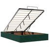 vidaXL Lit ottoman avec matelas vert fonc&eacute; 120x190 cm velours