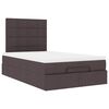 VidaXL Cadre de lit ottoman avec matelas marron fonc&eacute; 120x190 cm tissu