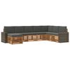 vidaXL Ensemble de canap&eacute;s d'ext&eacute;rieur 8 pcs Naturel et Anthracite